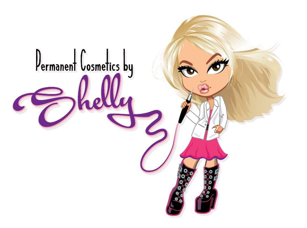 Permanent Cosmetics by Shelly cartoon logo