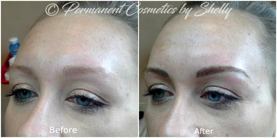 Microblading Eyebrows from Permanent Cosmetics by Shelly